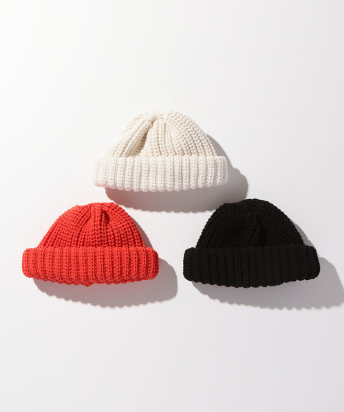 BEAUTY&YOUTH UNITED ARROWS（ビューティーアンドユースユナイテッドアローズ）の「BY 3G ロール ワッチキャップ ◆（ニットキャップ/ビーニー・メンズ・ホワイト/オレンジ/ブラック/ネイビー・FREE）」の5枚目の写真