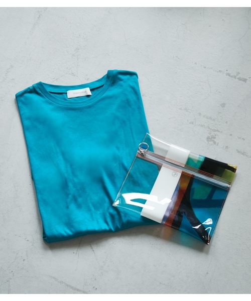 PEGGY LANA（ペギーラナ）の「Pouch × T-shirt SET（Tシャツ/カットソー・レディース・ホワイト/ライトグレー/ブラック/ターコイズブルー/オレンジ・FREE）」の4枚目の写真