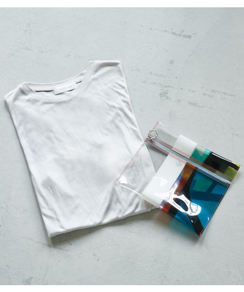PEGGY LANA（ペギーラナ）の「Pouch × T-shirt SET（Tシャツ/カットソー・レディース・ホワイト/ライトグレー/ブラック/ターコイズブルー/オレンジ・FREE）」の3枚目の写真