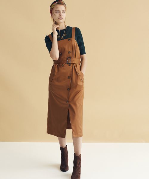 YECCA VECCA(イェッカヴェッカ)の「トレンチジャンスカ(ワンピース・レディース・ベージュ/キャメル/ネイビー・FREE)」の1枚目の写真