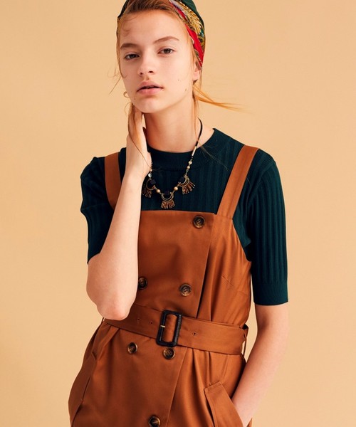 YECCA VECCA(イェッカヴェッカ)の「トレンチジャンスカ(ワンピース・レディース・ベージュ/キャメル/ネイビー・FREE)」の11枚目の写真