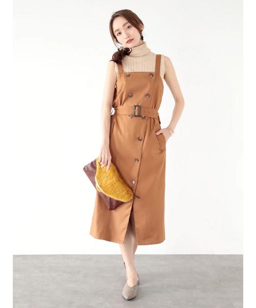 YECCA VECCA(イェッカヴェッカ)の「トレンチジャンスカ(ワンピース・レディース・ベージュ/キャメル/ネイビー・FREE)」の15枚目の写真