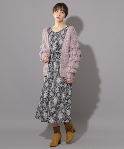 PAGEBOY（ページボーイ）の「ハンドニットエッグカーディガン（カーディガン/ボレロ・レディース・オフホワイト/チャコールグレー/ラベンダー・FREE）」の13枚目の写真