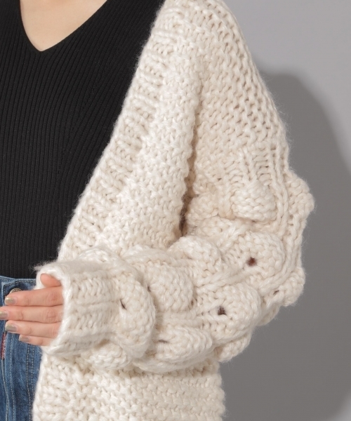 PAGEBOY（ページボーイ）の「ハンドニットエッグカーディガン（カーディガン/ボレロ・レディース・オフホワイト/チャコールグレー/ラベンダー・FREE）」の17枚目の写真