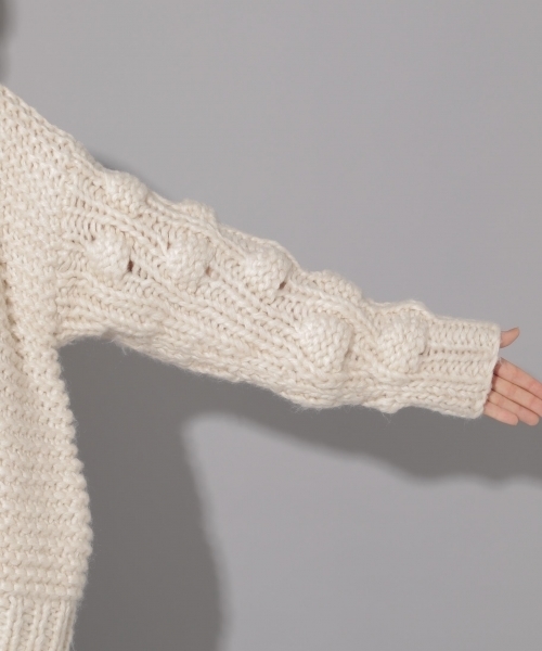 PAGEBOY（ページボーイ）の「ハンドニットエッグカーディガン（カーディガン/ボレロ・レディース・オフホワイト/チャコールグレー/ラベンダー・FREE）」の20枚目の写真