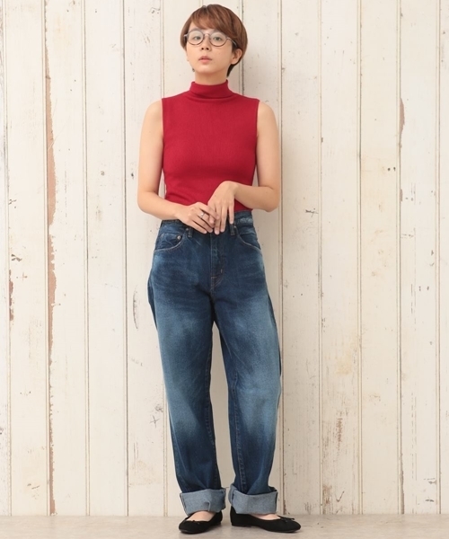 cepo（セポ）の「ノースリタートルプルオーバー（ニット/セーター・レディース・ブラック/オフホワイト/レッド・M）」の7枚目の写真