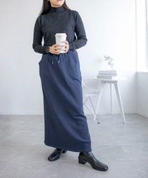 裏起毛コットンスウェットマキシスカート (AW)