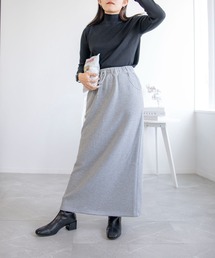 裏起毛コットンスウェットマキシスカート (AW)
