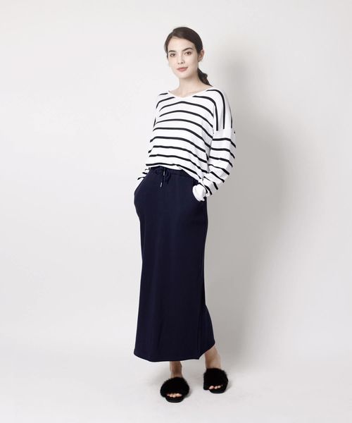 aimoha（アイモハ）の「裏起毛コットンスウェットマキシスカート (AW)（スカート・レディース・ネイビー/グレー/ブラック/杢グレー/グレイッシュベージュ/ブラウン・M/L/XL/S）」の10枚目の写真