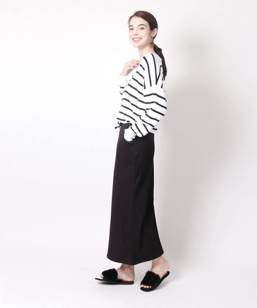 aimoha（アイモハ）の「裏起毛コットンスウェットマキシスカート (AW)（スカート・レディース・ネイビー/グレー/ブラック/杢グレー/グレイッシュベージュ/ブラウン・M/L/XL/S）」の12枚目の写真