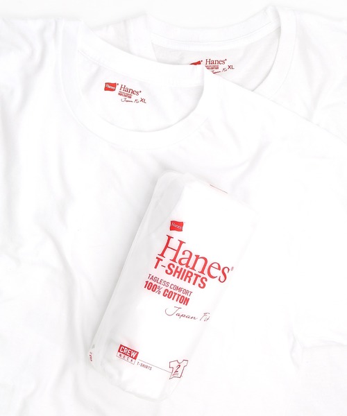 HANES(ヘインズ)の「Hanes/ヘインズ Japan Fit 2pack Tee クルーネック半袖Tシャツ(Tシャツ/カットソー・メンズ・ホワイト・S/M/L/XL)」の17枚目の写真