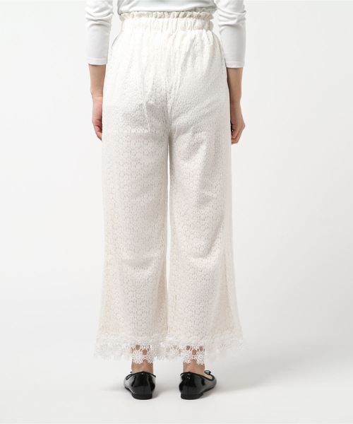 flower（フラワー）の「フラワーイングレースパンツ（その他パンツ・レディース・ホワイト/ベージュ・FREE）」の4枚目の写真