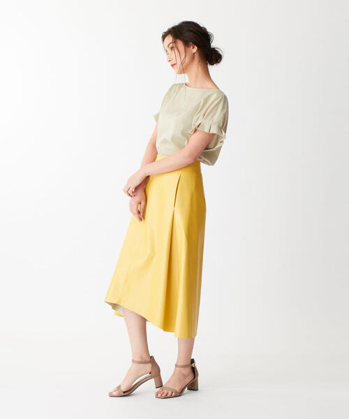 EMMEL REFINES(エメルリファインズ)の「〔ハンドウォッシャブル〕FC HW 袖タック バックパーツブラウス(シャツ/ブラウス・レディース・ベージュ/ピンク/オフホワイト/オリーブ・FREE)」の14枚目の写真