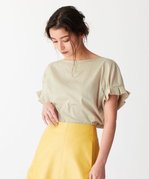 EMMEL REFINES(エメルリファインズ)の「〔ハンドウォッシャブル〕FC HW 袖タック バックパーツブラウス(シャツ/ブラウス・レディース・ベージュ/ピンク/オフホワイト/オリーブ・FREE)」の13枚目の写真