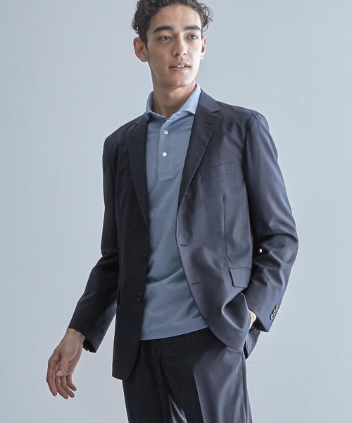 WORK TRIP OUTFITS GREEN LABEL RELAXING(ワークトリップアウトフィッツグリーンレーベル リラクシング)の「【WORK TRIP OUTFITS】 TW トロピカル バルキーNT HP- ジャケット<スタンダードフィット>(テーラードジャケット・メンズ・ネイビー/ダークグレー・XL/50/S/44/M/46/XXS/40/XS/42/L/48)」の2枚目の写真