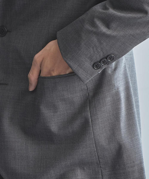 WORK TRIP OUTFITS GREEN LABEL RELAXING(ワークトリップアウトフィッツグリーンレーベル リラクシング)の「【WORK TRIP OUTFITS】 TW トロピカル バルキーNT HP- ジャケット<スタンダードフィット>(テーラードジャケット・メンズ・ネイビー/ダークグレー・XL/50/S/44/M/46/XXS/40/XS/42/L/48)」の12枚目の写真