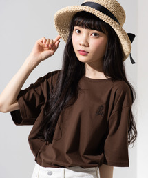 WEGO | WEGO/ベアワンポイント刺繍Tシャツ(Tシャツ/カットソー)