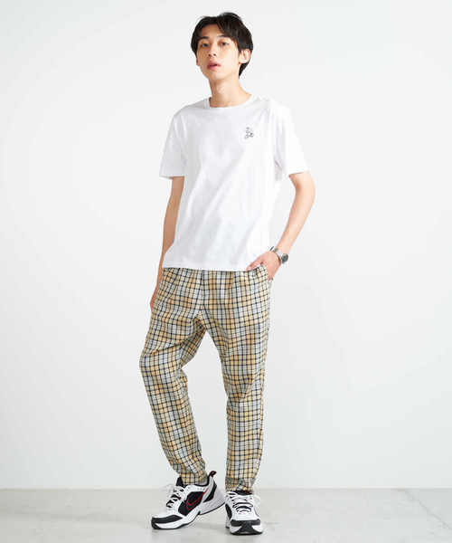 WEGO（ウィゴー）の「WEGO/ベアワンポイント刺繍Tシャツ（Tシャツ/カットソー・メンズ・ホワイト系その他/ブラウン/ホワイト/ライトピンク・MEDIUM/LARGE/SMALL）」の8枚目の写真