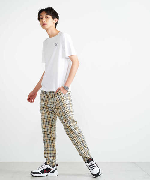 WEGO（ウィゴー）の「WEGO/ベアワンポイント刺繍Tシャツ（Tシャツ/カットソー・メンズ・ホワイト系その他/ブラウン/ホワイト/ライトピンク・MEDIUM/LARGE/SMALL）」の9枚目の写真