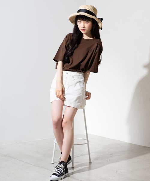 WEGO（ウィゴー）の「WEGO/ベアワンポイント刺繍Tシャツ（Tシャツ/カットソー・メンズ・ホワイト系その他/ブラウン/ホワイト/ライトピンク・MEDIUM/LARGE/SMALL）」の17枚目の写真