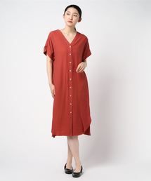 バックツイスト シャツワンピース