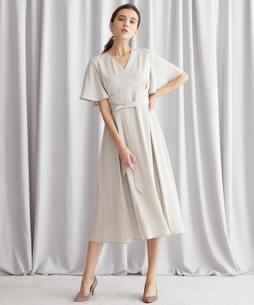 STUDIOUS(ステュディオス)の「【STUDIOUS】カシュクールプリーツコンビ2WAYワンピース(ワンピース・レディース・ブラック/ブラウン/ライトベージュ・FREE)」の18枚目の写真