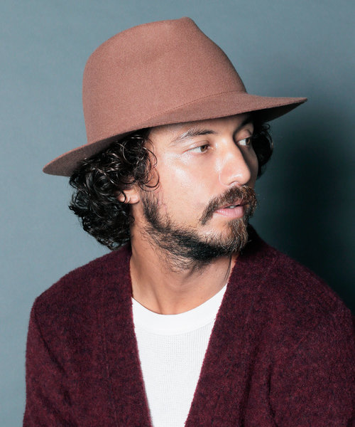 Magine(マージン)の「WOOL FELT HAT:ウールフェルトハット(ハット・メンズ・ブラック/キャメル・FREE)」の1枚目の写真