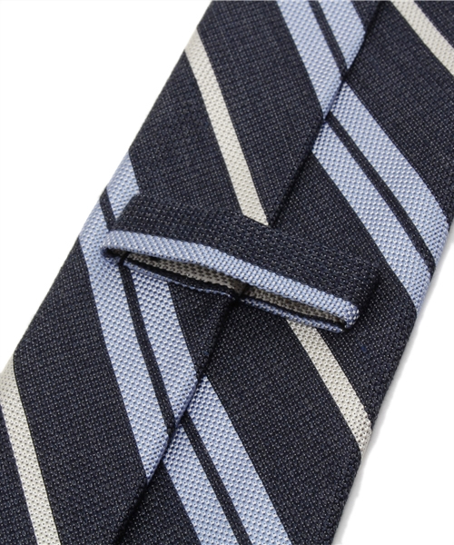 B:MING by BEAMS（ビーミングバイビームス）の「○ビーミング by ビームス / シルクコットンストライプタイ（ネクタイ・メンズ・ベージュ/ブルー/ネイビー・ONE SIZE）」の6枚目の写真