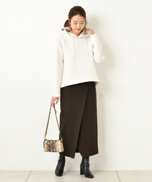 DouDou（ドゥドゥ）の「ダンボールパーカー（Tシャツ/カットソー・レディース・ベージュ/オフホワイト/グリーン・FREE）」の22枚目の写真