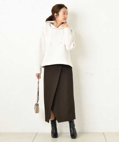 DouDou（ドゥドゥ）の「ダンボールパーカー（Tシャツ/カットソー・レディース・ベージュ/オフホワイト/グリーン・FREE）」の21枚目の写真