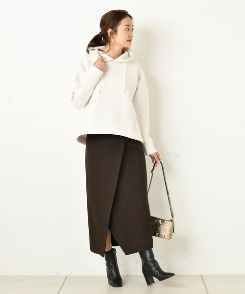 DouDou（ドゥドゥ）の「ダンボールパーカー（Tシャツ/カットソー・レディース・ベージュ/オフホワイト/グリーン・FREE）」の17枚目の写真