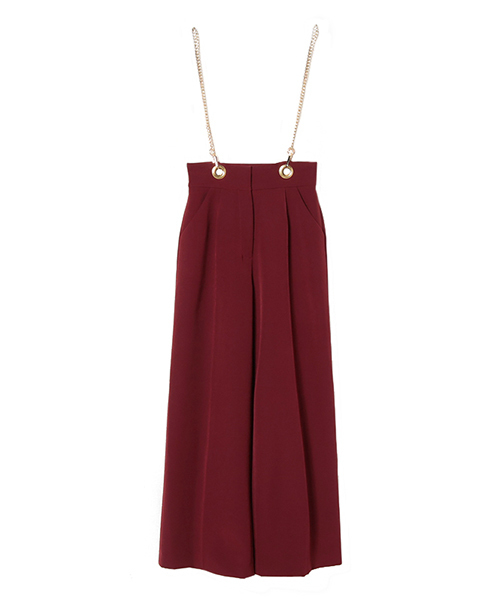 EIMY ISTOIRE(エイミーイストワール)の「チェーンサスペンダーワイドパンツ(その他パンツ・レディース・ブラック/ピンク/ブルー/アイボリー/ボルドー・SMALL/MEDIUM)」の16枚目の写真