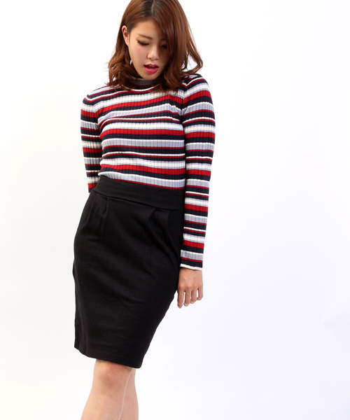 WEGO（ウィゴー）の「WEGO/カットタックペンシルスカート（スカート・レディース・ブラック/ダークグレー/グリーン系その他/ブルー系その他/ブラック系その他/レッド系その他・FREE）」の14枚目の写真