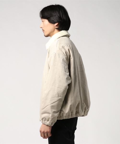 WEGO(ウィゴー)の「WEGO/【セットアップ対応商品】コーデュロイジップボアブルゾン(ブルゾン・メンズ・ブラック/ブラウン/アイボリー・MEDIUM/LARGE)」の4枚目の写真