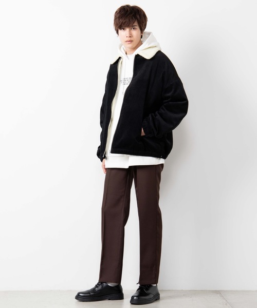 WEGO(ウィゴー)の「WEGO/【セットアップ対応商品】コーデュロイジップボアブルゾン(ブルゾン・メンズ・ブラック/ブラウン/アイボリー・MEDIUM/LARGE)」の20枚目の写真