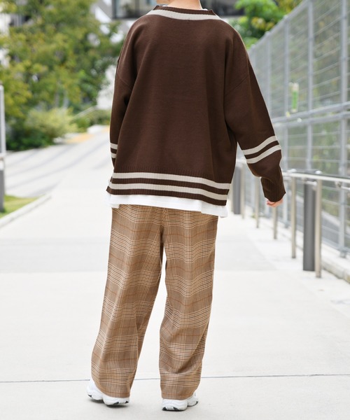 kutir（クティール）の「チルデンビッグニット（ニット/セーター・メンズ・カーキ/ダークブラウン/ベージュ/ブラック・LARGE/MEDIUM）」の10枚目の写真