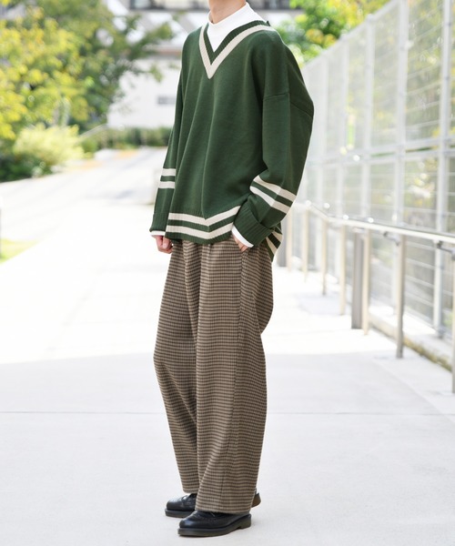 kutir（クティール）の「チルデンビッグニット（ニット/セーター・メンズ・カーキ/ダークブラウン/ベージュ/ブラック・LARGE/MEDIUM）」の20枚目の写真