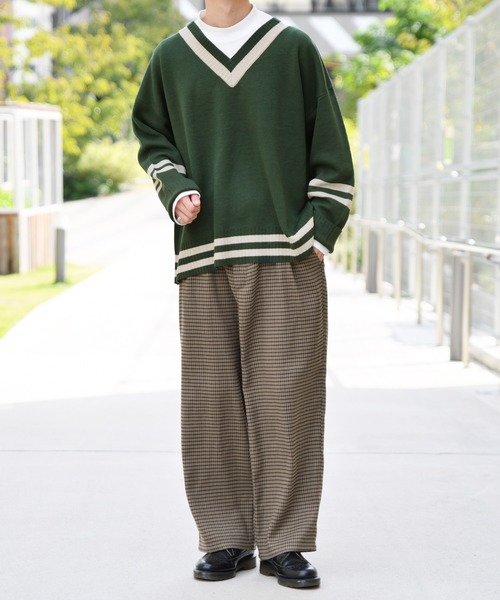 kutir（クティール）の「チルデンビッグニット（ニット/セーター・メンズ・カーキ/ダークブラウン/ベージュ/ブラック・LARGE/MEDIUM）」の8枚目の写真