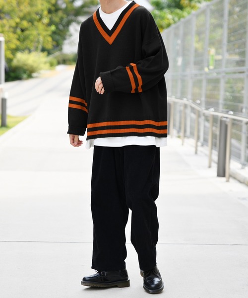 kutir（クティール）の「チルデンビッグニット（ニット/セーター・メンズ・カーキ/ダークブラウン/ベージュ/ブラック・LARGE/MEDIUM）」の5枚目の写真