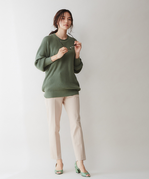 qualite（カリテ）の「【ロングセラーパンツ】ストレッチシガレットパンツ（その他パンツ・レディース・ブラック/ベージュ/ブルー系その他2/ブルー・40/38/36/34/32）」の18枚目の写真