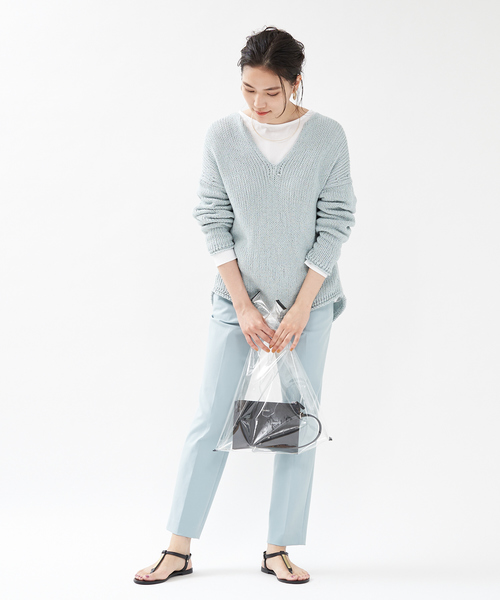 qualite（カリテ）の「【ロングセラーパンツ】ストレッチシガレットパンツ（その他パンツ・レディース・ブラック/ベージュ/ブルー系その他2/ブルー・40/38/36/34/32）」の8枚目の写真