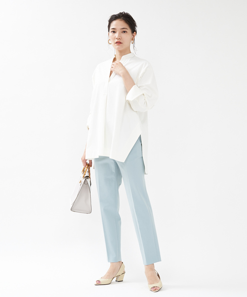 qualite（カリテ）の「【ロングセラーパンツ】ストレッチシガレットパンツ（その他パンツ・レディース・ブラック/ベージュ/ブルー系その他2/ブルー・40/38/36/34/32）」の7枚目の写真