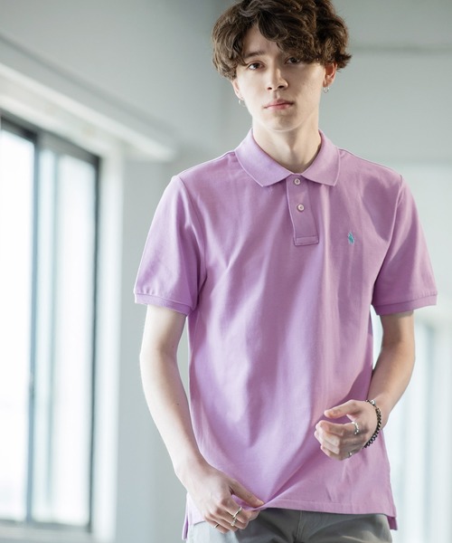 POLO RALPH LAUREN（ポロ ラルフ ローレン）の「RALPH LAUREN/ポロ ラルフローレン ワンポイントロゴ 鹿の子 ポロシャツ ボーイズライン POLO-SHIRTS（ポロシャツ・メンズ・ホワイト/ブラック/ネイビー/グレー/レッド/ピンク/ブルー/イエロー/ライム/ラベンダー/ブルー系その他3/ブルー系その他/オレンジ/ブルー系その他2/ローズ・M/L/XL）」の10枚目の写真