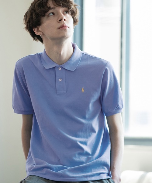 POLO RALPH LAUREN（ポロ ラルフ ローレン）の「RALPH LAUREN/ポロ ラルフローレン ワンポイントロゴ 鹿の子 ポロシャツ ボーイズライン POLO-SHIRTS（ポロシャツ・メンズ・ホワイト/ブラック/ネイビー/グレー/レッド/ピンク/ブルー/イエロー/ライム/ラベンダー/ブルー系その他3/ブルー系その他/オレンジ/ブルー系その他2/ローズ・M/L/XL）」の7枚目の写真