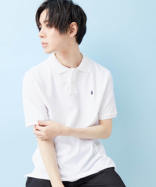 POLO RALPH LAUREN（ポロ ラルフ ローレン）の「RALPH LAUREN/ポロ ラルフローレン ワンポイントロゴ 鹿の子 ポロシャツ ボーイズライン POLO-SHIRTS（ポロシャツ・メンズ・ホワイト/ブラック/ネイビー/グレー/レッド/ピンク/ブルー/イエロー/ライム/ラベンダー/ブルー系その他3/ブルー系その他/オレンジ/ブルー系その他2/ローズ・M/L/XL）」の3枚目の写真