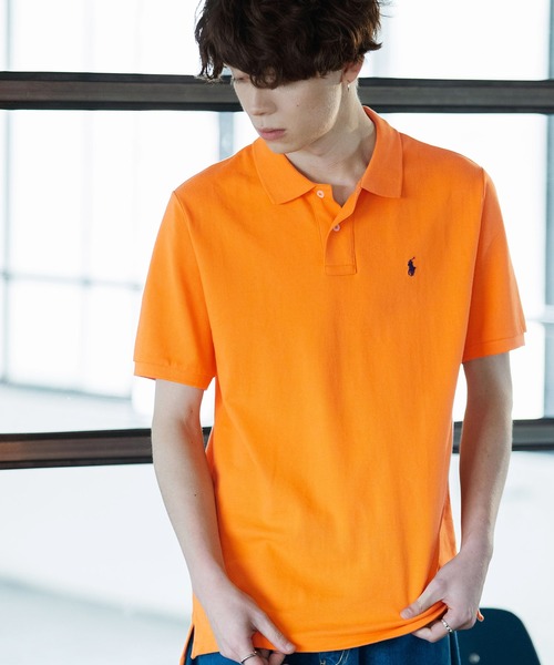 POLO RALPH LAUREN（ポロ ラルフ ローレン）の「RALPH LAUREN/ポロ ラルフローレン ワンポイントロゴ 鹿の子 ポロシャツ ボーイズライン POLO-SHIRTS（ポロシャツ・メンズ・ホワイト/ブラック/ネイビー/グレー/レッド/ピンク/ブルー/イエロー/ライム/ラベンダー/ブルー系その他3/ブルー系その他/オレンジ/ブルー系その他2/ローズ・M/L/XL）」の15枚目の写真