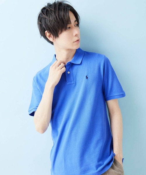POLO RALPH LAUREN（ポロ ラルフ ローレン）の「RALPH LAUREN/ポロ ラルフローレン ワンポイントロゴ 鹿の子 ポロシャツ ボーイズライン POLO-SHIRTS（ポロシャツ・メンズ・ホワイト/ブラック/ネイビー/グレー/レッド/ピンク/ブルー/イエロー/ライム/ラベンダー/ブルー系その他3/ブルー系その他/オレンジ/ブルー系その他2/ローズ・M/L/XL）」の6枚目の写真