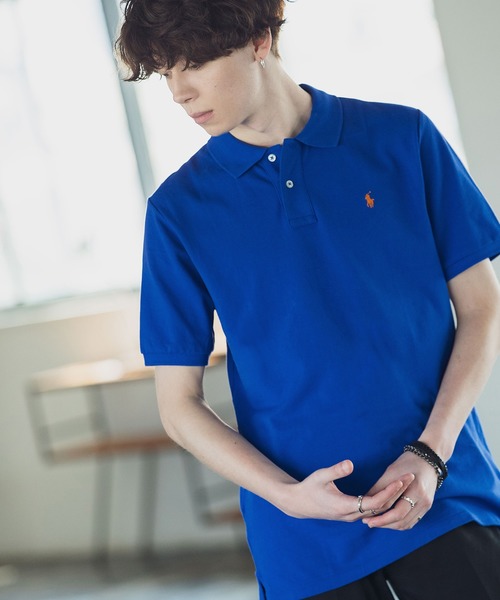 POLO RALPH LAUREN（ポロ ラルフ ローレン）の「RALPH LAUREN/ポロ ラルフローレン ワンポイントロゴ 鹿の子 ポロシャツ ボーイズライン POLO-SHIRTS（ポロシャツ・メンズ・ホワイト/ブラック/ネイビー/グレー/レッド/ピンク/ブルー/イエロー/ライム/ラベンダー/ブルー系その他3/ブルー系その他/オレンジ/ブルー系その他2/ローズ・M/L/XL）」の9枚目の写真