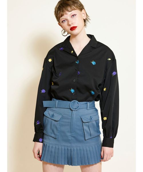 jouetie（ジュエティ）の「オープンカラーローズシャツ（シャツ