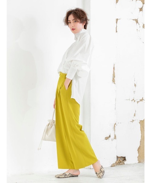 fifth(フィフス)の「センターラインカラーワイドパンツ(その他パンツ・レディース・ピンク/ライム/グリーン・MEDIUM)」の2枚目の写真